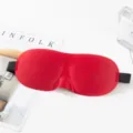 Mascarilla de Dormir 3D Roja Antifaz de Ojos Opaco con Aleta Nasal para Viaje Descanso - Rojo