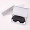 Silk eye mask variant in elegant gift box, soft shading sleep accessory for travel and office. - Gift Box / Black