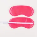 Pink satin sleep mask, smooth breathable soft night eye cover with elastic strap. - Rose Red