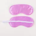 Pink satin sleep mask, soft breathable blackout eye mask for travel and daily home rest. - Light Purple