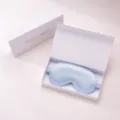 Double-sided imitation silk sleep mask in a gift box, ideal for shading, office nap and travel. - Gift Box / Baby Blue