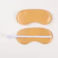Gold satin sleep mask, solid color breathable blackout eye mask for travel and resting comfort - Khaki