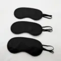 Antifaz para dormir negro opaco, mascara de ojos suave transpirable con banda elastica 3pz - Sin aleta nasal / Negro