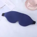Blauwe 3D slaapmasker, ademend en verduisterend voor comfortabel dutje tijdens reizen en rust. - Marineblauw