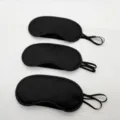 Antifaz para dormir negro de poliéster opaco para viajes siesta y relajación total. - Con Ala de Nariz / Negro