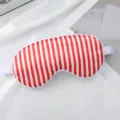 Red white striped silk sleep mask soft shading eye cover for better resting and travelling - Red Stripes