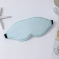 Lichtblauwe 3D pluche slaapmasker, zacht ademend oogmasker om te slapen, comfortabel. - Fris Blauw