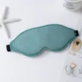 3D pluche slaapoogmasker ademend verduisterend verstelbaar comfortabel draagbaar reizen - Muntgroen