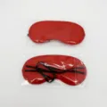 Masque de sommeil rouge masque pour les yeux lisse ombrage sieste respirant voyage - Sans aile de nez / Emballage en Sac OPP / Rouge
