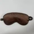 Solid color pure silk sleep mask for comfortable blocking light, soft and adjustable for night. - Dark Brown