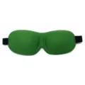 Green 3D contoured sleep mask for sleeping, comfortable blackout eye mask with elastic strap. - Green