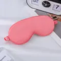 Pink silk sleep mask double sided mulberry silk shading eye mask for sleeping and travel - Watermelon red