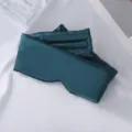 Máscara de dormir de seda de imitación, antifaz de sombreado envolvente para viajes, casa, cómodo - Verde Oscuro