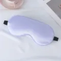 Lavendel-Seiden-Schlafmaske mit verstellbarem Gummiband, weiche Verdunkelung für guten Schlaf. - Hellblau