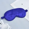 Blue Silk Sleep Mask Satin Eye Mask Comfortable Travel Blindfold for Night Rest 1pc - Purple