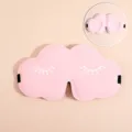 Máscara de dormir 3D rosa con pestañas, diseño ergonómico y cómodo para un descanso perfecto. - Rosa
