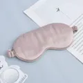 Silk sleep eye mask for women men, soft satin travel blindfold with elastic strap pink. - Dark Khaki