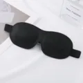 Μαύρη 3D μάσκα ύπνου, αναπνεύσιμη μάσκα ματιών σκίασης για ταξίδι και μεσημεριανό. - Μαύρο