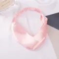 Pink satin headband comfortable elastic hair hoop simple solid color cross design fashion accessory for women - Light Pink