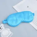 Light blue satin sleep mask for sleeping, travel, and relaxation with comfortable strap. - Sky Blue