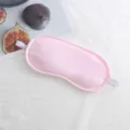 Máscara de sueño suave de cristal rosa liso viaje oficina siesta sombreado cubierta ojos - Rosa