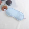 Mascarilla de sueño suave de cristal liso azul claro sombreado para viaje y descanso - Azul cielo