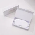 White silk eye mask with luxury gift box, soft sleeping mask for travel and office nap use. - Gift Box / White