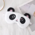 Masque de sommeil panda en peluche mignon, masque yeux doux et duveteux pour femmes. - Panda Mignon