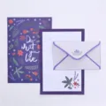 Korean stationery fresh floral letter paper envelope set A5 writing stationery variant - Purple Garden / 3 Envelopes 6 Sheets