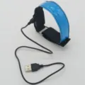 USB oplaadbare LED reflecterende armband voor nachthardloren, oplichtende veiligheidspolsband. - Blauw
