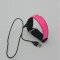 USB oplaadbare roze LED reflecterende armband voor nachtlopen, sport veiligheidsarmband wrist strap. - Roze