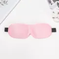 Pink 3D contour sleep mask for comfortable night sleep, travel, and relaxation with elastic band. - Pink