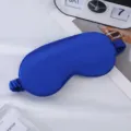 Blue silk sleep mask, double-sided mulberry silk shading eye mask for travel and nap. - Sapphire Blue