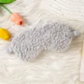 Maschera da notte in peluche grigio per sonno confortevole, copriocchi morbido elastico. - Grigio