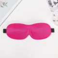 Pink 3D contoured sleep mask for comfortable night travel and daytime rest, blocking light. - Rose Red