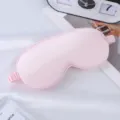 Pink silk sleep mask with comfortable elastic band for night sleeping, travel and daily relaxation. - Light Pink