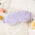 Maschera per dormire in peluche viola con morbido cinturino elastico, maschera soffice. - Viola chiaro