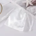 Weißer Satin Kordelzug Beutel für Schmuck Geschenkverpackung Hochzeit Aufbewahrung - Weiß