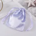 Helllila Satin Kordelzug Beutel Schmuck Geschenk Verpackung Seide Staubdichter Aufbewahrungsbeutel - Hellblau