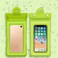 Pochette etanche telephone vert triple joint sac sec etanche universell etui - Vert