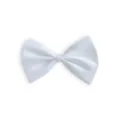 Weisse Haustier Fliege Halsband fuer Hunde und Katzen, elegante Stoff-Haustieraccessoires. - Weiß