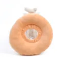 Cute plush pet Elizabethan collar soft toast shape anti-licking cat dog neck protection cone - Size S (Max Head Circumference 20cm) / Chicken Leg