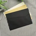 Sobres en blanco en negro, papel kraft y crema, papelería minimalista para cartas. - 11.4x16.2cm / Estilo Tanga / Negro