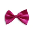 Magentafarbene Satin Haustier Fliege, süßes Hunde und Katzen Halsband Accessoire, Stoffstil. - Fuchsia
