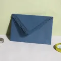 Dark blue laser cut lace envelope for wedding and birthday party invitation card letter. - Sapphire Blue