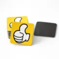 Square thumbs up magnetic stickers teaching supplies reward magnets for fridge office 20pcs - Yellow