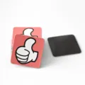Small square thumbs up magnetic stickers for teaching and fridge decoration set of 20 - Pink