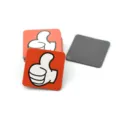 Small thumb magnetic sticker for teaching, red square group competition reward fridge magnet. - Red