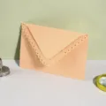Color laser cut lace envelope wedding invitation card for birthday party greeting cards - Light Pink