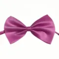 Rosa Satin Haustier Fliege, schönes Halsband Zubehör für kleine Hunde und Katzen, elegant. - Dunkelrosa